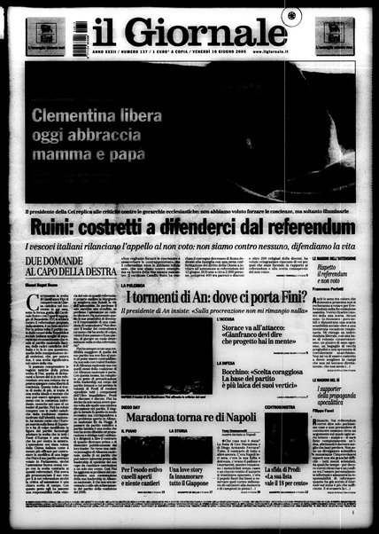 Il giornale : quotidiano del mattino